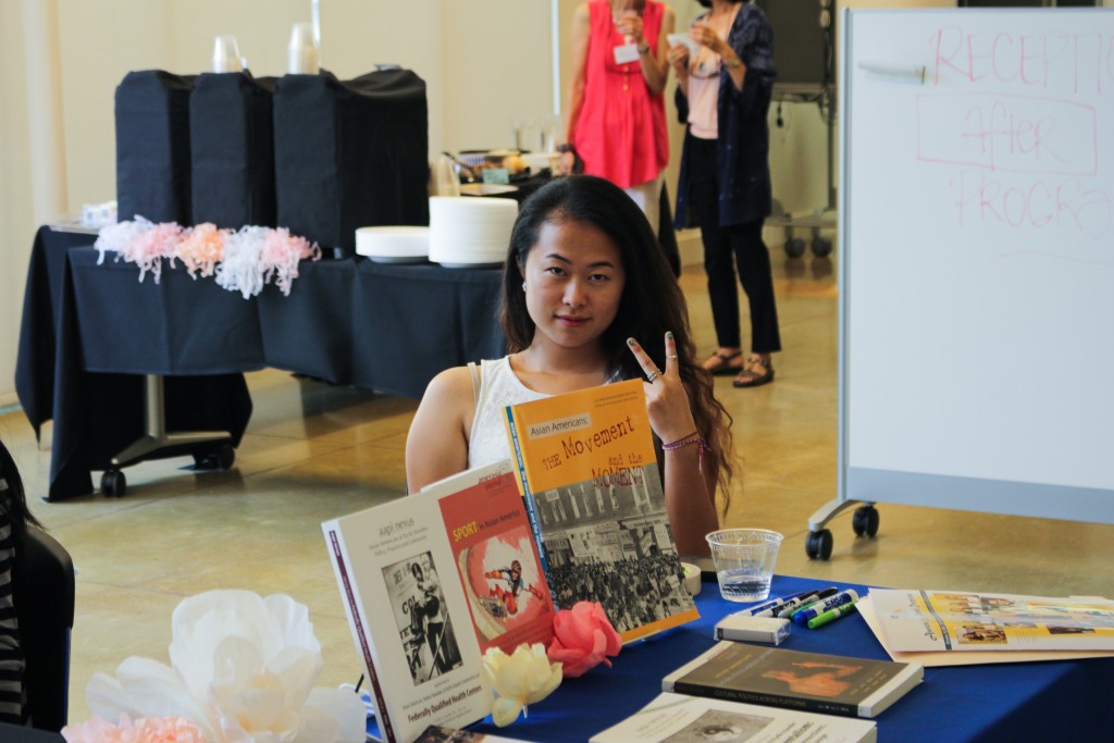 Student Der Xiong attends the Asian American Studies Center Awards Reception. 