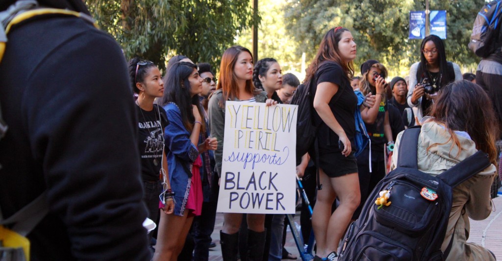 Students of color support Black Power. Photo by Karin Chan.