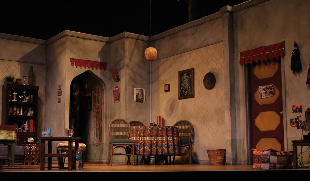 The play takes place inside of the family's living room. Set photo by Katrina Galian.